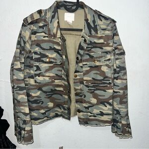 Forever 21 Green and Brown Military Field Jacket